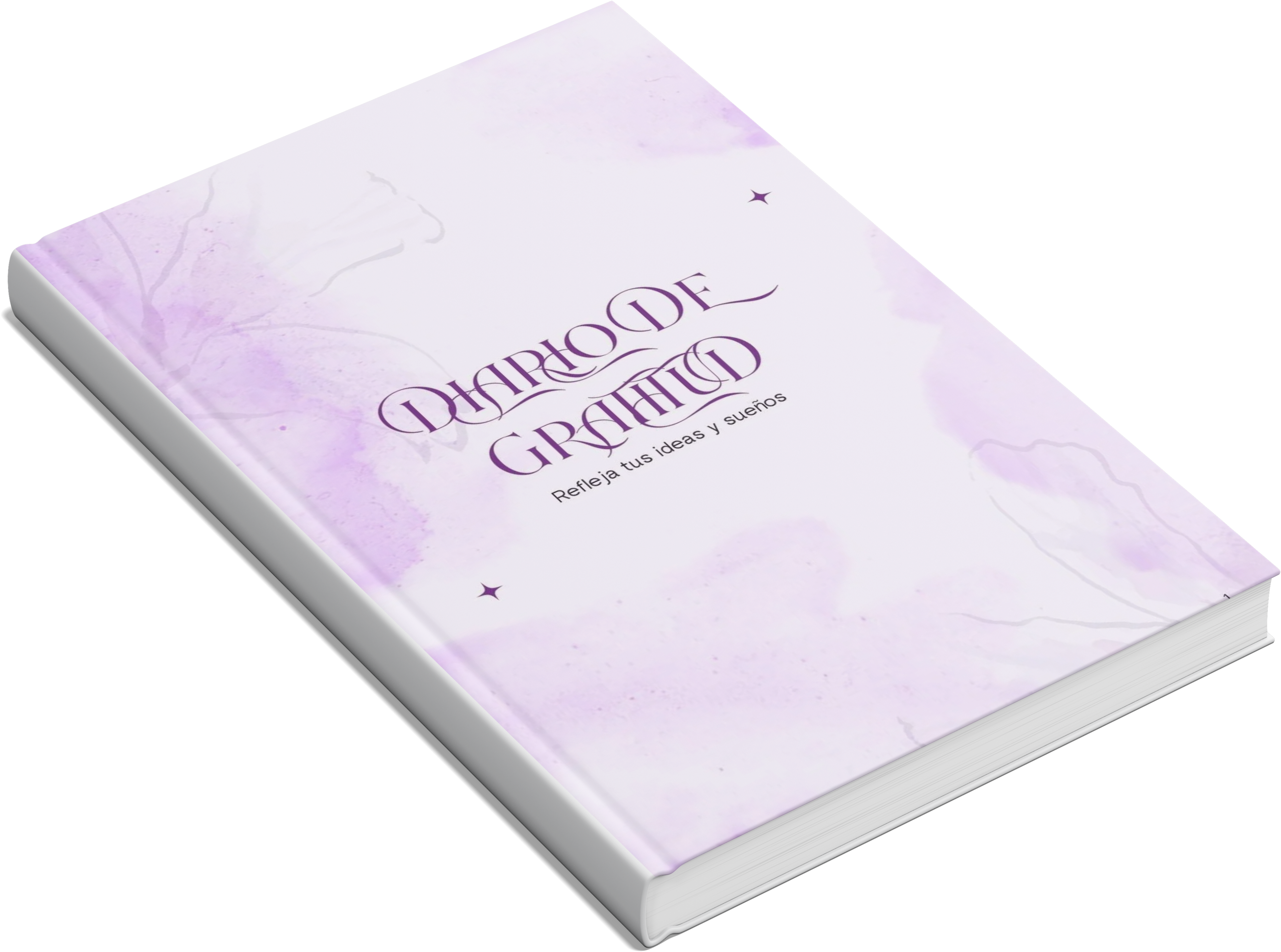 Diario de gratitud acuarela lila