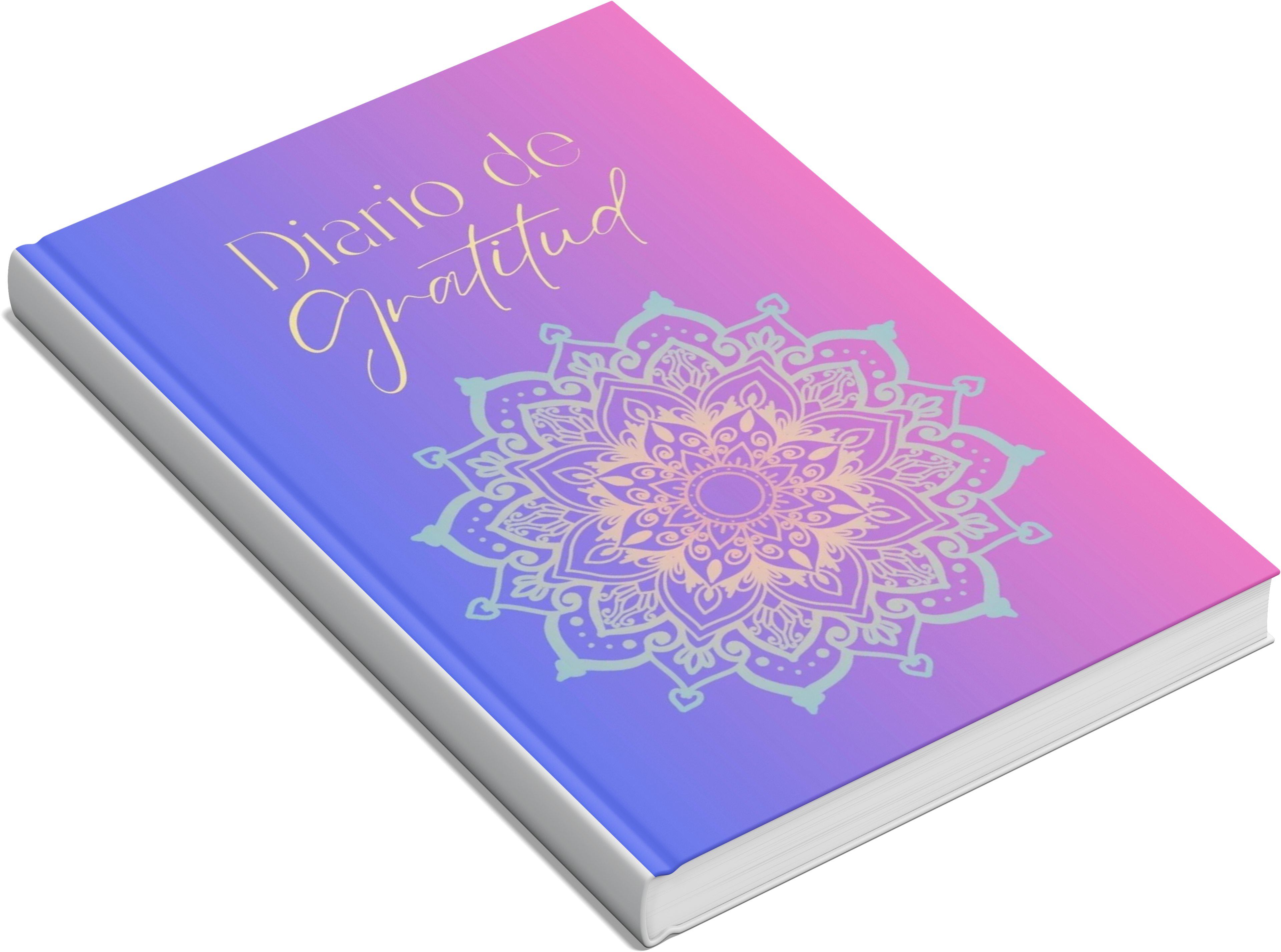 Diario de gratitud lila y morado degradado