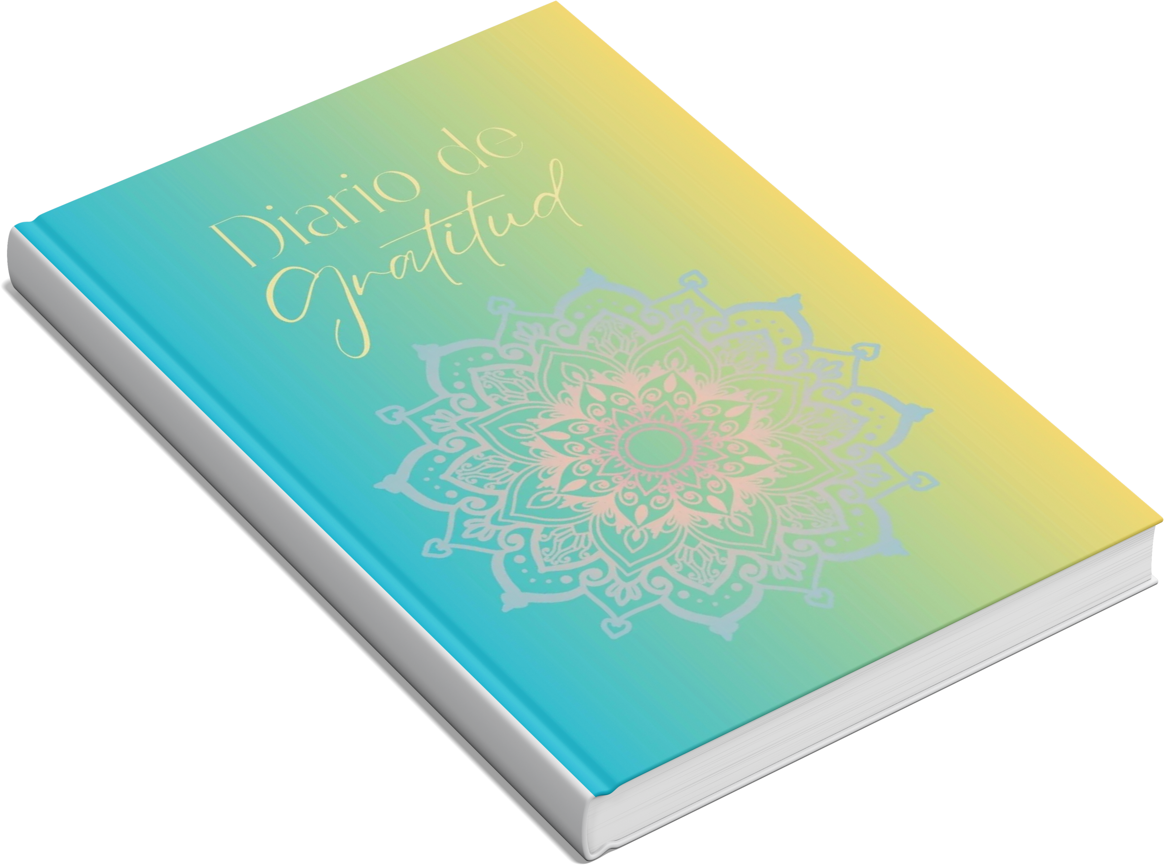 Diario gratitud azul y verde degradado